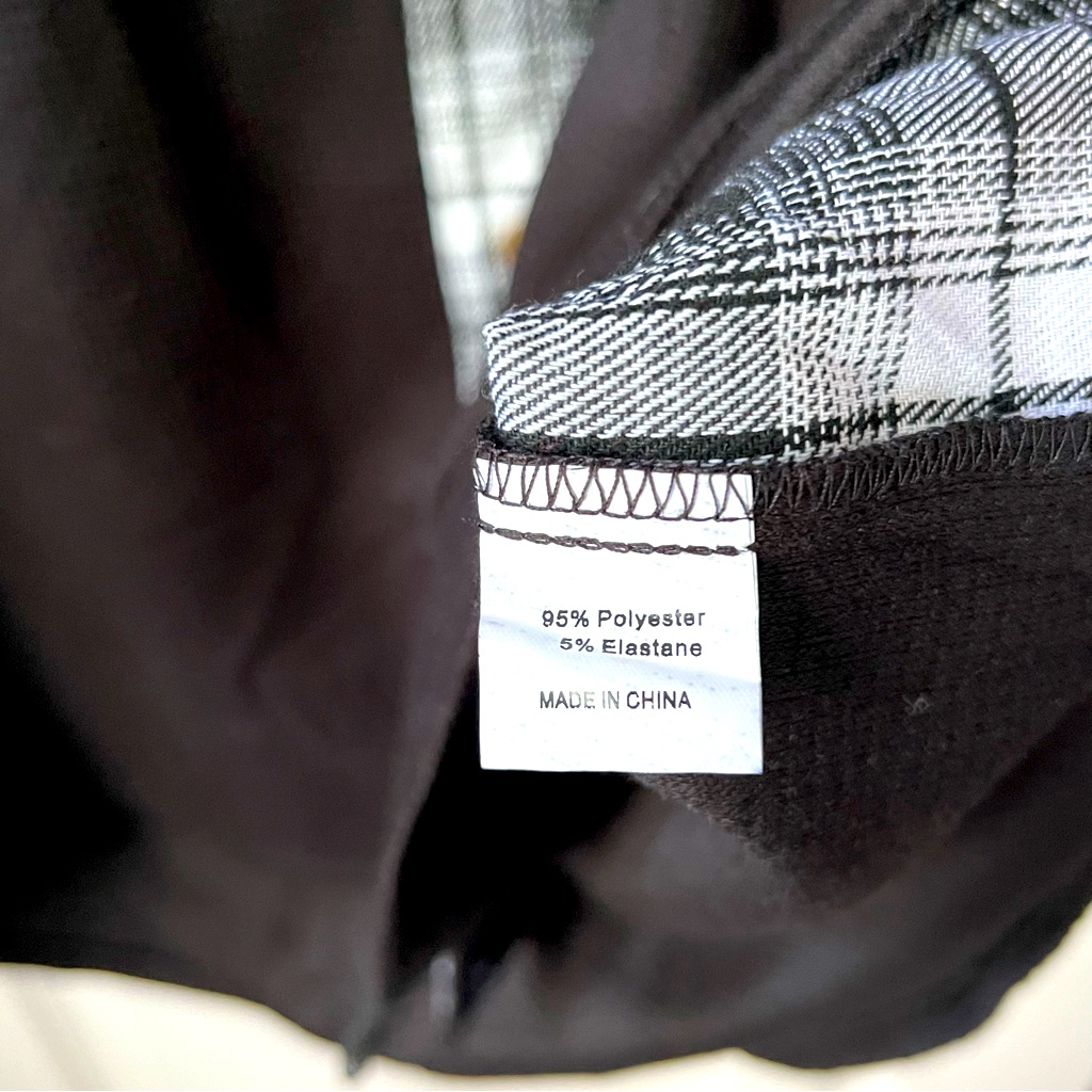 Anrabess Oversized Jersey Flannel Black White Plaid Button Shirt Stretch S New — image 6 of 7